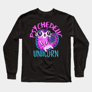 Cute Crazy Psycedelic Unicorn Artwork Long Sleeve T-Shirt